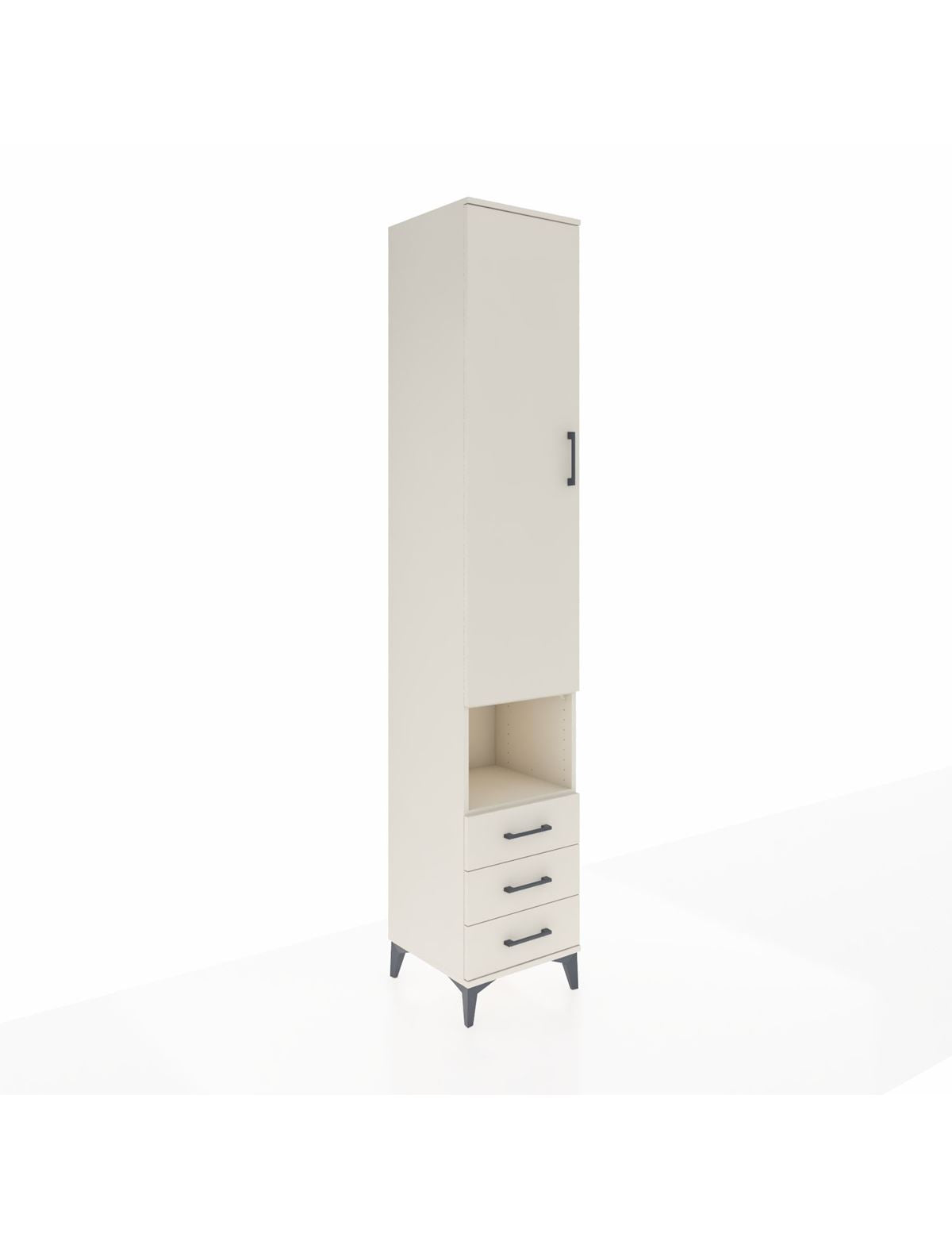 Hyperion Dolap 5 Raflı 3 Çekmeceli Tek Kapaklı 44x44x243 Aytaşı-Aytaşı