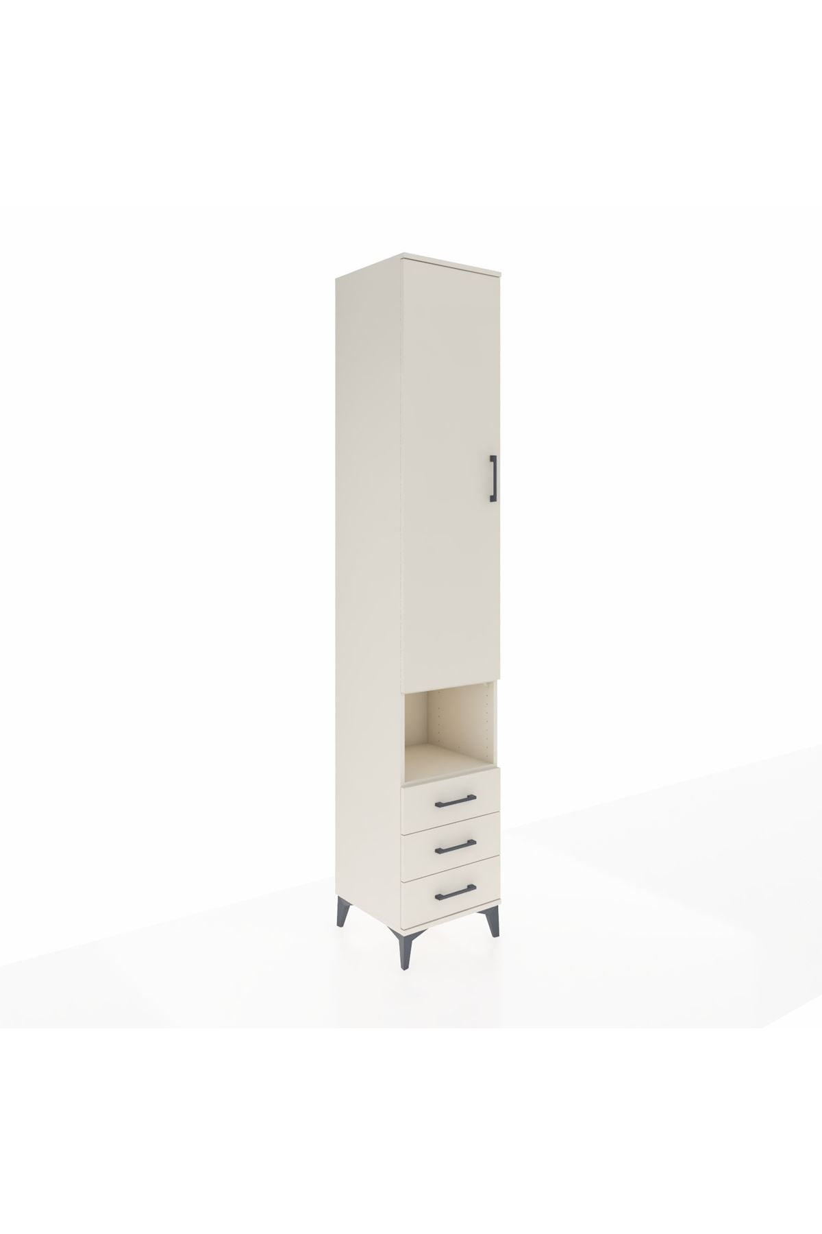 Hyperion Dolap 5 Raflı 3 Çekmeceli Tek Kapaklı 44x44x243 Aytaşı-Aytaşı