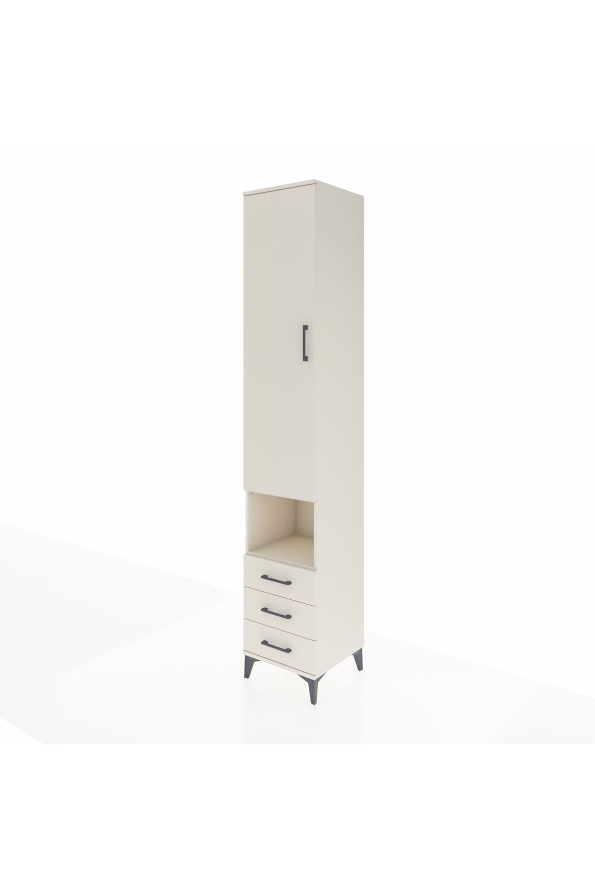 Hyperion Dolap 5 Raflı 3 Çekmeceli Tek Kapaklı 44x44x243 Aytaşı-Aytaşı