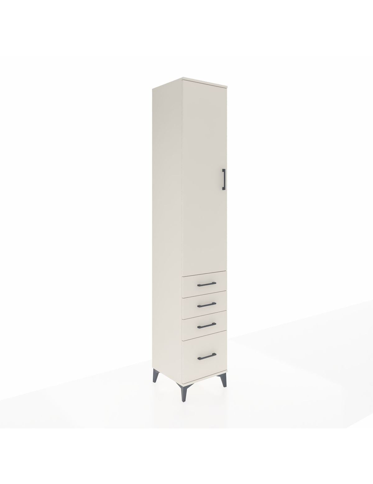 Hyperion Dolap 2 Raflı 4 Çekmeceli Tek Askılı 44x44x243 Aytaşı-Aytaşı