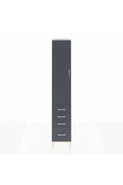 Hyperion Dolap 2 Raflı 4 Çekmeceli Tek Askılı 44x44x243 Aytaşı-Antrasit