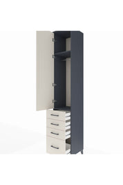 Hyperion Dolap 2 Raflı 4 Çekmeceli Tek Askılı 44x44x243 Antrasit-Aytaşı