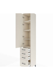 Hyperion Dolap 4 Raflı 4 Çekmeceli Tek Kapaklı 44x44x243 Aytaşı-Aytaşı