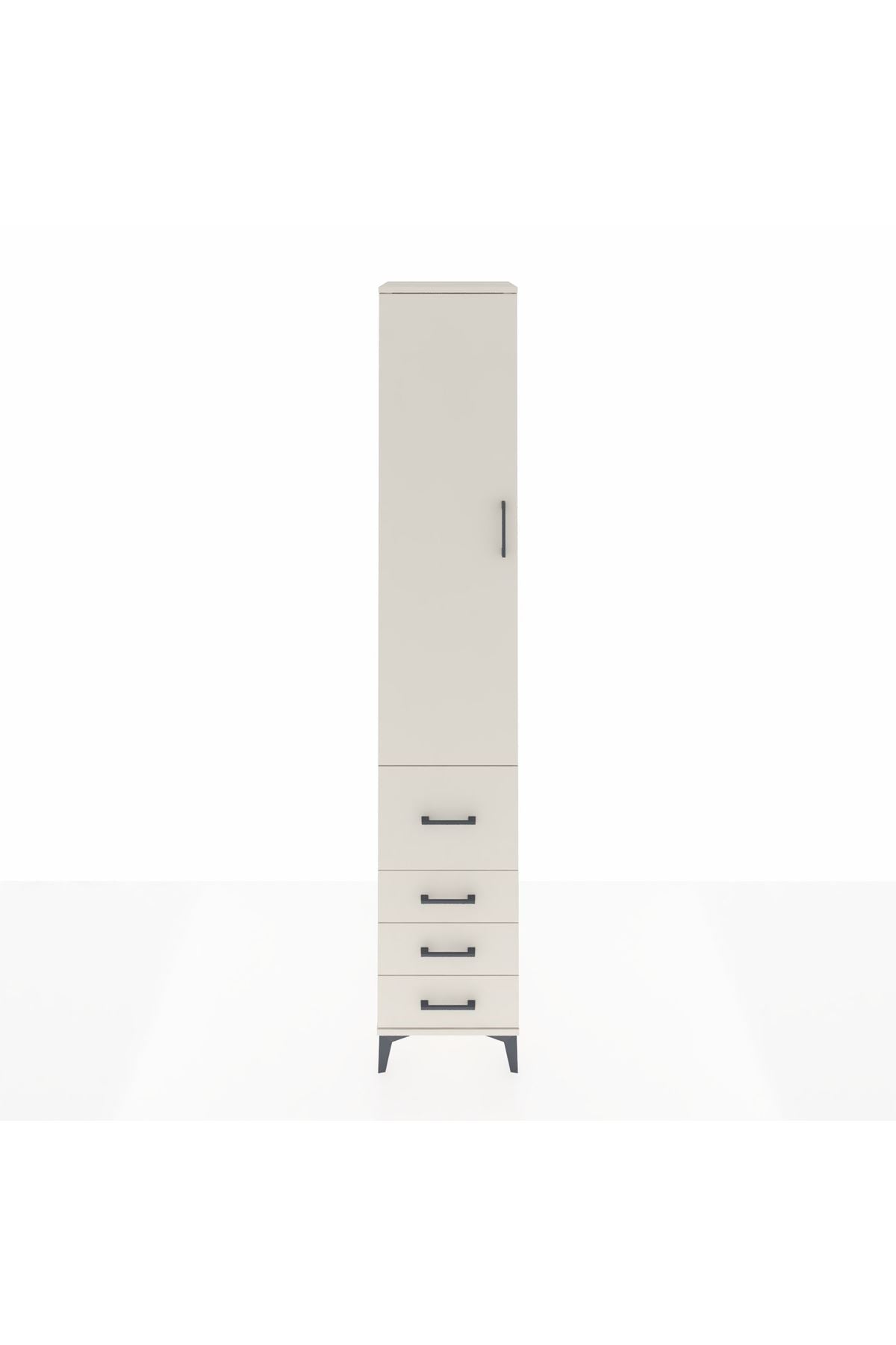 Hyperion Dolap 2 Raflı 4 Çekmeceli Tek Askılı 44x44x243 Aytaşı-Aytaşı