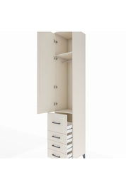 Hyperion Dolap 2 Raflı 4 Çekmeceli Tek Askılı 44x44x243 Aytaşı-Aytaşı