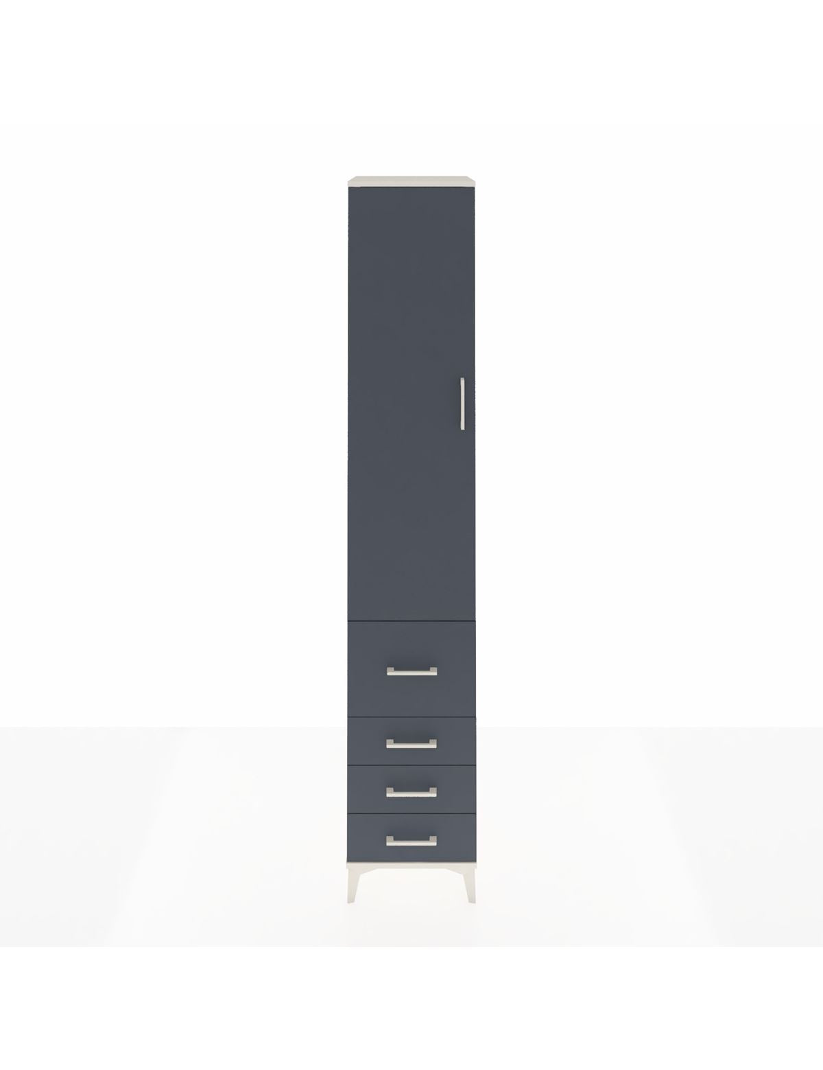 Hyperion Dolap 2 Raflı 4 Çekmeceli Tek Askılı 44x44x243 Aytaşı-Antrasit