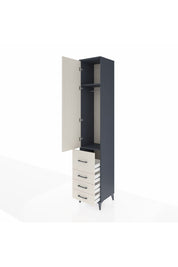 Hyperion Dolap 2 Raflı 4 Çekmeceli Tek Askılı 44x44x243 Antrasit-Aytaşı