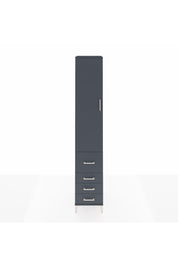 Hyperion Dolap 2 Raflı 4 Çekmeceli Tek Askılı 44x44x243 Antrasit-Antrasit