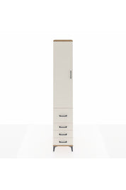 Hyperion Dolap 2 Raflı 4 Çekmeceli Tek Askılı 44x44x243 Çam-Aytaşı