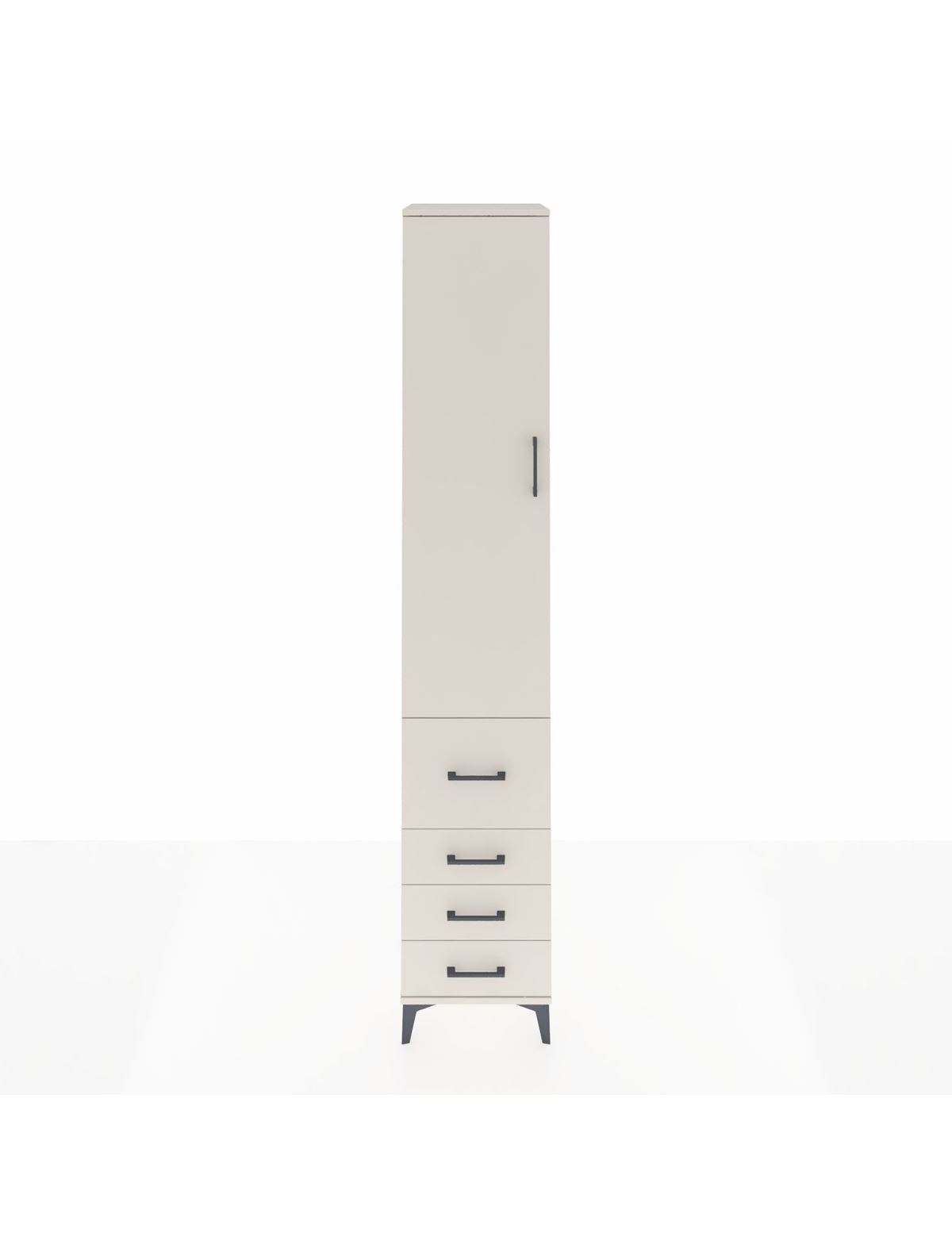 Hyperion Dolap 4 Raflı 4 Çekmeceli Tek Kapaklı 44x44x243 Aytaşı-Aytaşı