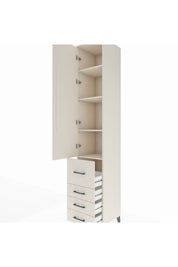 Hyperion Dolap 4 Raflı 4 Çekmeceli Tek Kapaklı 44x44x243 Aytaşı-Aytaşı
