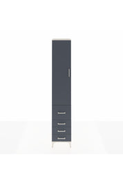 Hyperion Dolap 4 Raflı 4 Çekmeceli Tek Kapaklı 44x44x243 Aytaşı-Antrasit