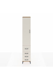 Hyperion Dolap 4 Raflı 4 Çekmeceli Tek Kapaklı 44x44x243 Çam-Aytaşı