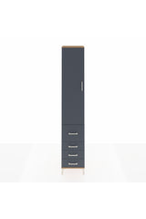 Hyperion Dolap 4 Raflı 4 Çekmeceli Tek Kapaklı 44x44x243