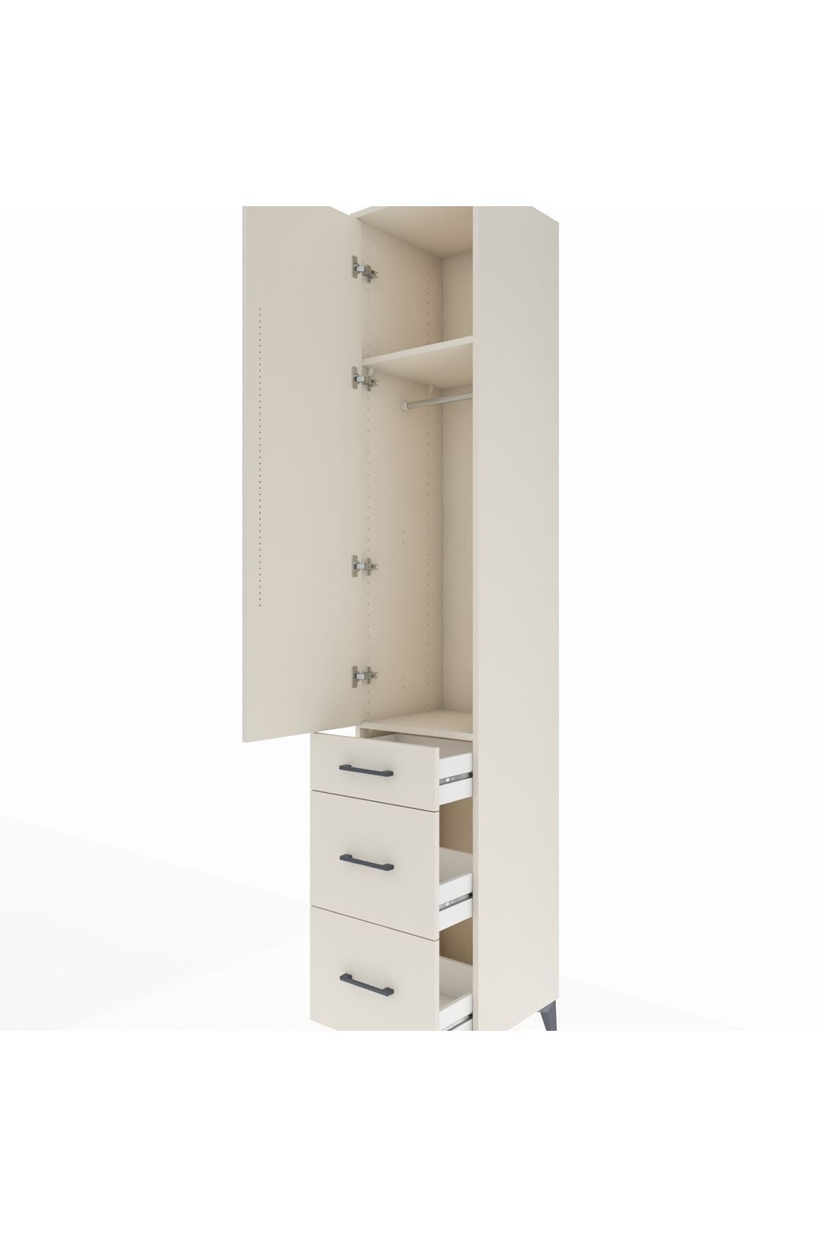 Hyperion Dolap 2 Raflı 3 Çekmeceli Tek Askılı 44x44x243 Aytaşı-Aytaşı