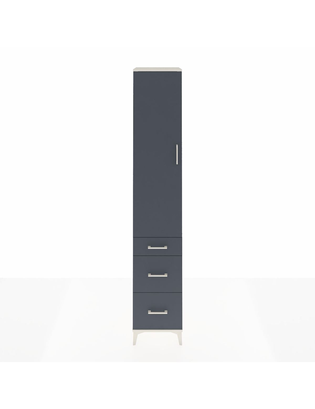 Hyperion Dolap 2 Raflı 3 Çekmeceli Tek Askılı 44x44x243 Aytaşı-Antrasit