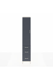 Hyperion Dolap 2 Raflı 3 Çekmeceli Tek Askılı 44x44x243 Aytaşı-Antrasit