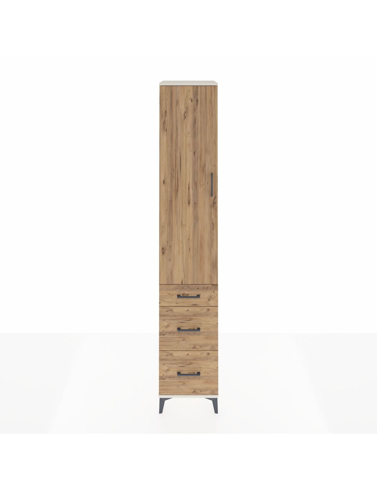 Hyperion Dolap 2 Raflı 3 Çekmeceli Tek Askılı 44x44x243 Aytaşı-Çam