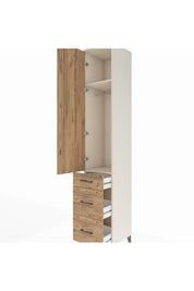 Hyperion Dolap 2 Raflı 3 Çekmeceli Tek Askılı 44x44x243 Aytaşı-Çam