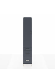 Hyperion Dolap 2 Raflı 3 Çekmeceli Tek Askılı 44x44x243 Antrasit-Antrasit