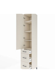 Hyperion Dolap 4 Raflı 3 Çekmeceli Tek Kapaklı 44x44x243 Aytaşı-Aytaşı