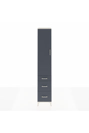 Hyperion Dolap 4 Raflı 3 Çekmeceli Tek Kapaklı 44x44x243 Aytaşı-Antrasit