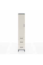 Hyperion Dolap 4 Raflı 3 Çekmeceli Tek Kapaklı 44x44x243 Antrasit-Aytaşı