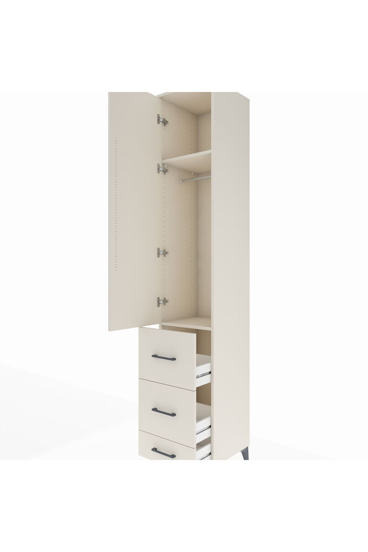 Hyperion Dolap 2 Raflı 3 Çekmeceli Tek Askılı 44x44x243 Aytaşı-Aytaşı