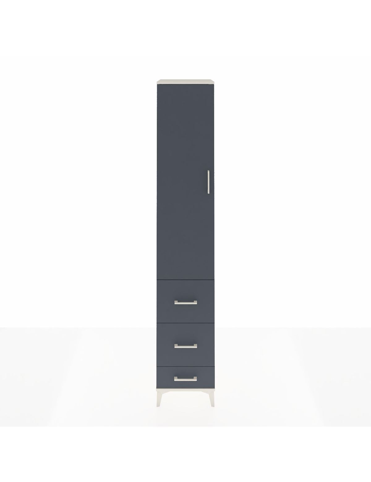 Hyperion Dolap 2 Raflı 3 Çekmeceli Tek Askılı 44x44x243 Aytaşı-Antrasit