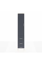 Hyperion Dolap 2 Raflı 3 Çekmeceli Tek Askılı 44x44x243 Aytaşı-Antrasit