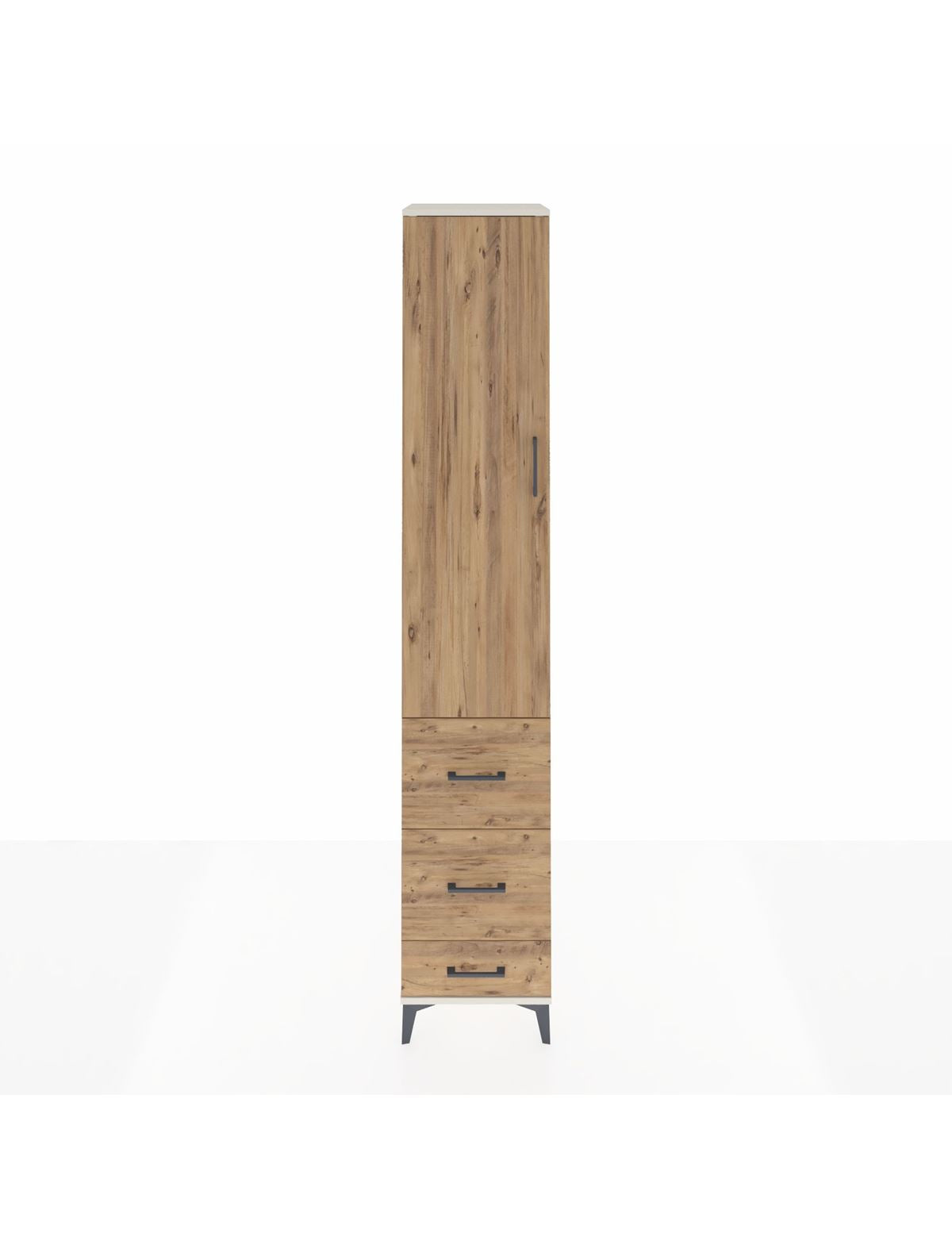 Hyperion Dolap 2 Raflı 3 Çekmeceli Tek Askılı 44x44x243 Aytaşı-Çam