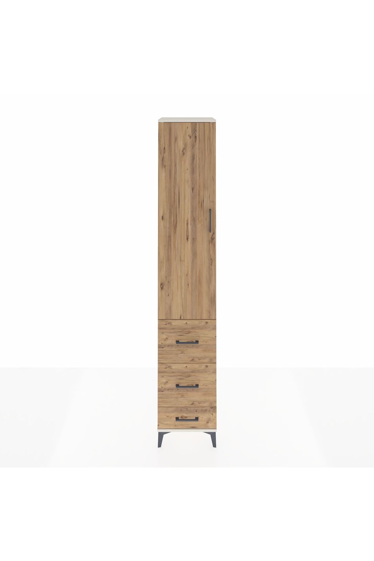 Hyperion Dolap 2 Raflı 3 Çekmeceli Tek Askılı 44x44x243 Aytaşı-Çam