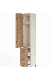 Hyperion Dolap 2 Raflı 3 Çekmeceli Tek Askılı 44x44x243 Aytaşı-Çam