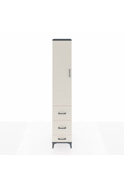 Hyperion Dolap 2 Raflı 3 Çekmeceli Tek Askılı 44x44x243 Antrasit-Aytaşı