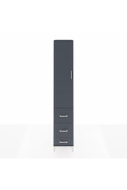 Hyperion Dolap 2 Raflı 3 Çekmeceli Tek Askılı 44x44x243 Antrasit-Antrasit