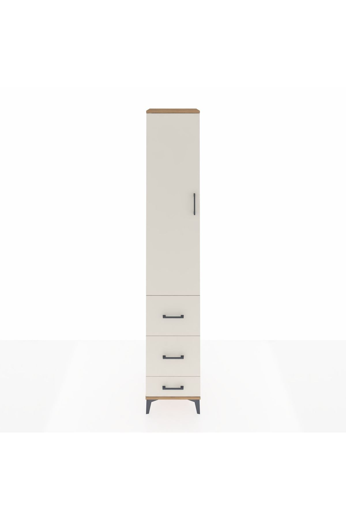 Hyperion Dolap 2 Raflı 3 Çekmeceli Tek Askılı 44x44x243 Çam-Aytaşı