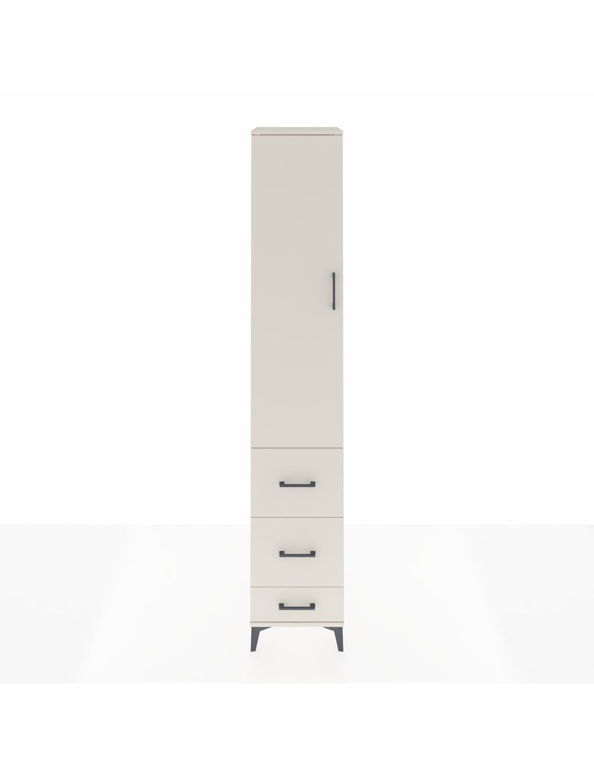 Hyperion Dolap 4 Raflı 3 Çekmeceli Tek Kapaklı 44x44x243 Aytaşı-Aytaşı