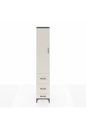 Hyperion Dolap 4 Raflı 3 Çekmeceli Tek Kapaklı 44x44x243 Antrasit-Aytaşı