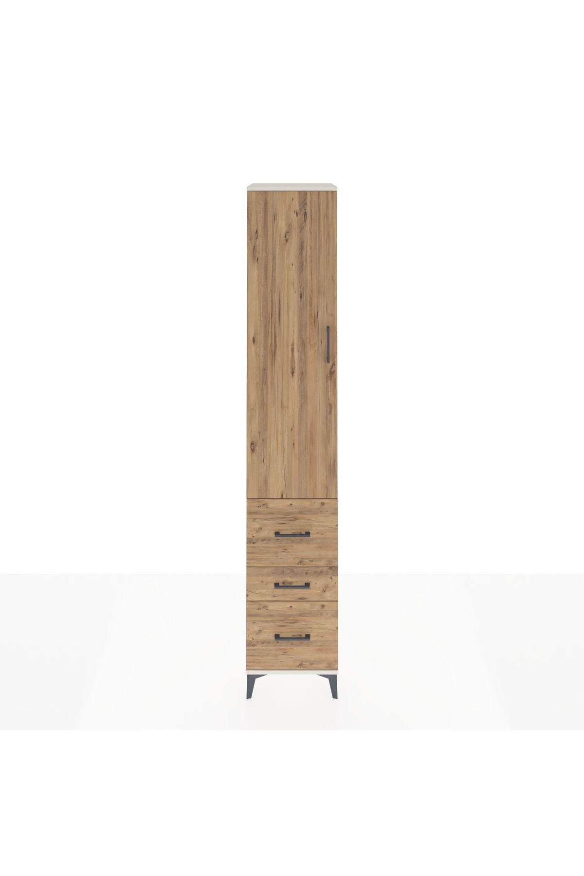 Hyperion Dolap 2 Raflı 3 Çekmeceli Tek Askılı 44x44x243 Aytaşı-Çam