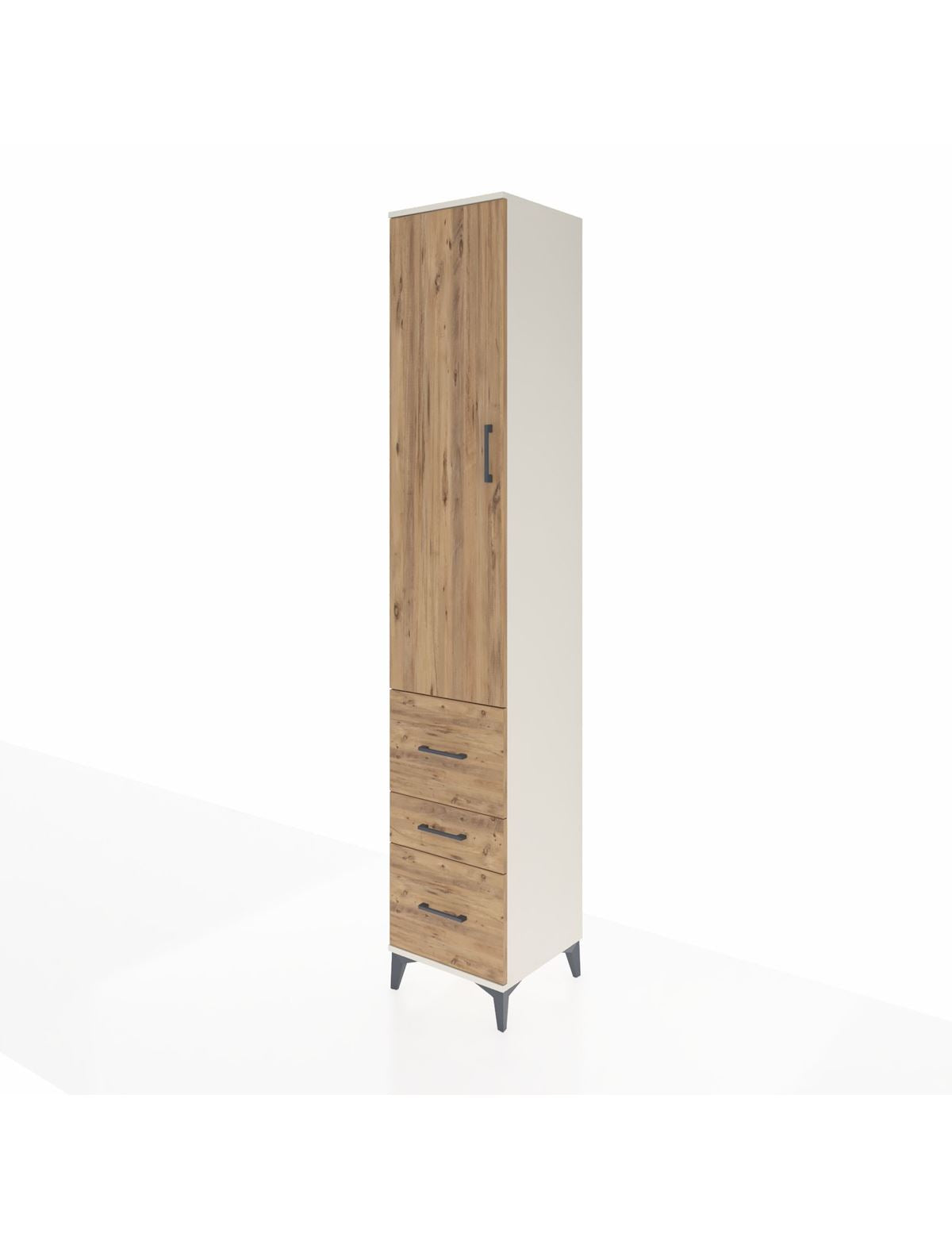 Hyperion Dolap 2 Raflı 3 Çekmeceli Tek Askılı 44x44x243 - S64M160V3B
