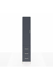 Hyperion Dolap 2 Raflı 3 Çekmeceli Tek Askılı 44x44x243 Antrasit-Antrasit