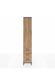 Hyperion Dolap 2 Raflı 3 Çekmeceli Tek Askılı 44x44x243 Antrasit-Çam