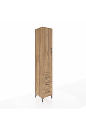 Hyperion Dolap 2 Raflı 3 Çekmeceli Tek Askılı 44x44x243 Çam-Çam