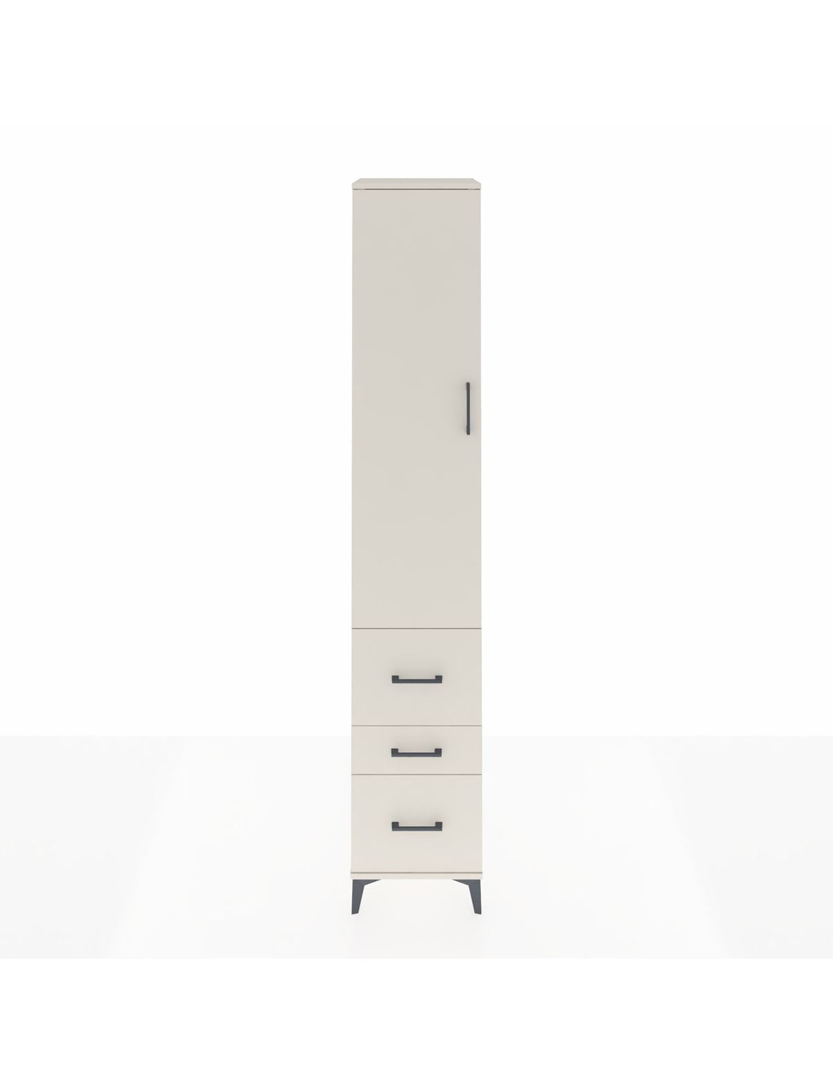 Hyperion Dolap 4 Raflı 3 Çekmeceli Tek Kapaklı 44x44x243 Aytaşı-Aytaşı