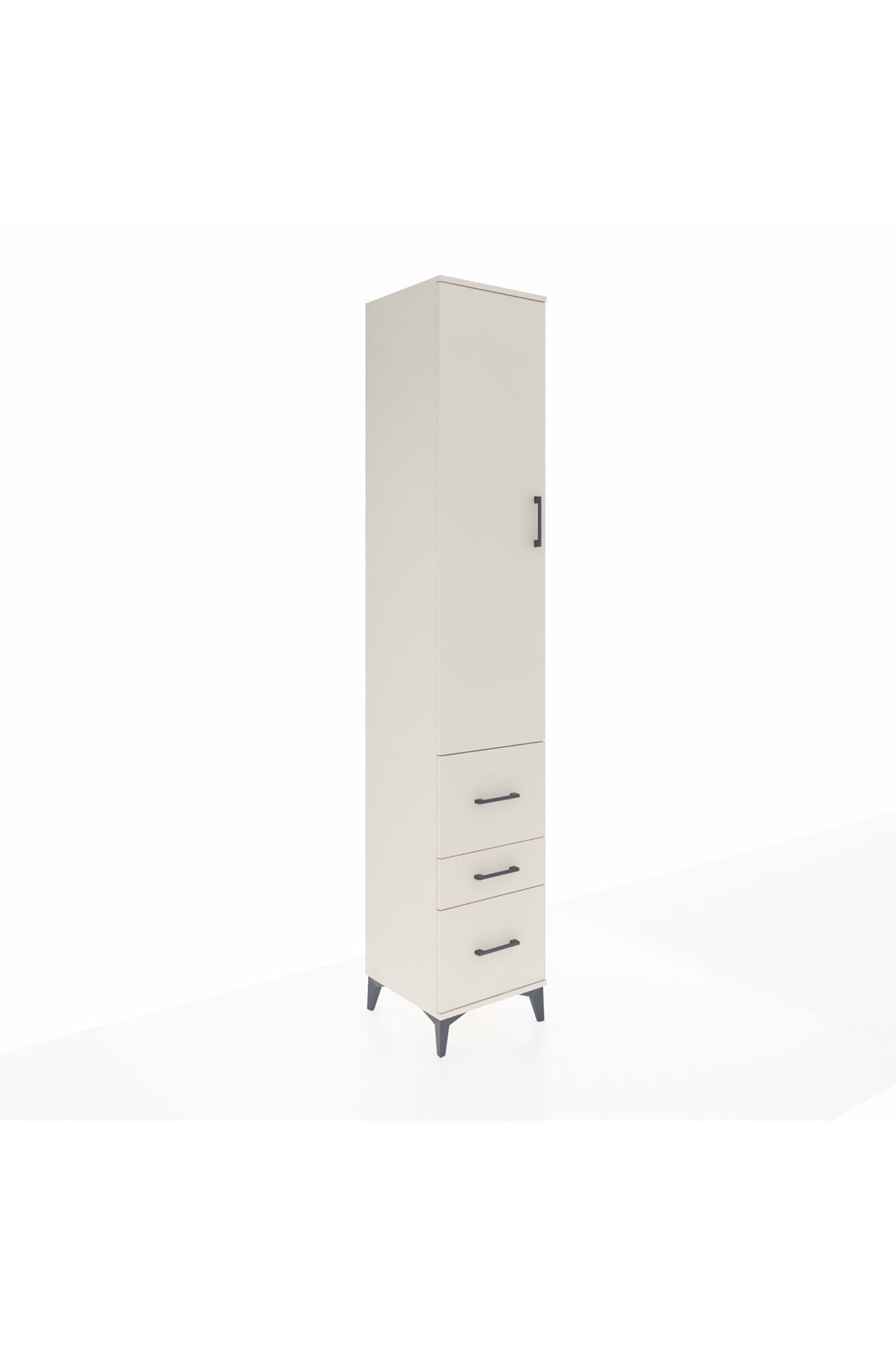 Hyperion Dolap 4 Raflı 3 Çekmeceli Tek Kapaklı 44x44x243 Aytaşı-Aytaşı