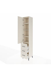 Hyperion Dolap 4 Raflı 3 Çekmeceli Tek Kapaklı 44x44x243 Aytaşı-Aytaşı