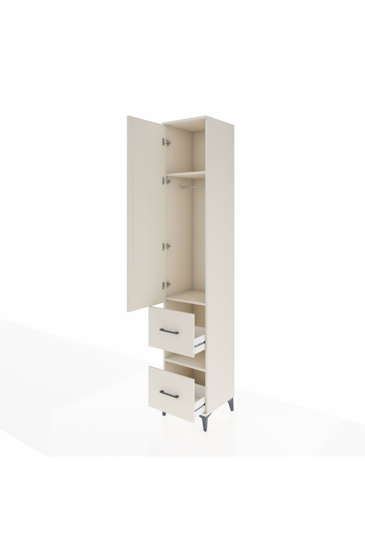 Hyperion Dolap 3 Raflı 2 Çekmeceli Tek Askılı 44x44x243 Aytaşı-Aytaşı