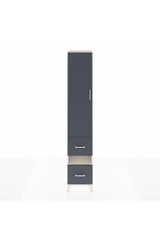 Hyperion Dolap 3 Raflı 2 Çekmeceli Tek Askılı 44x44x243 Aytaşı-Antrasit