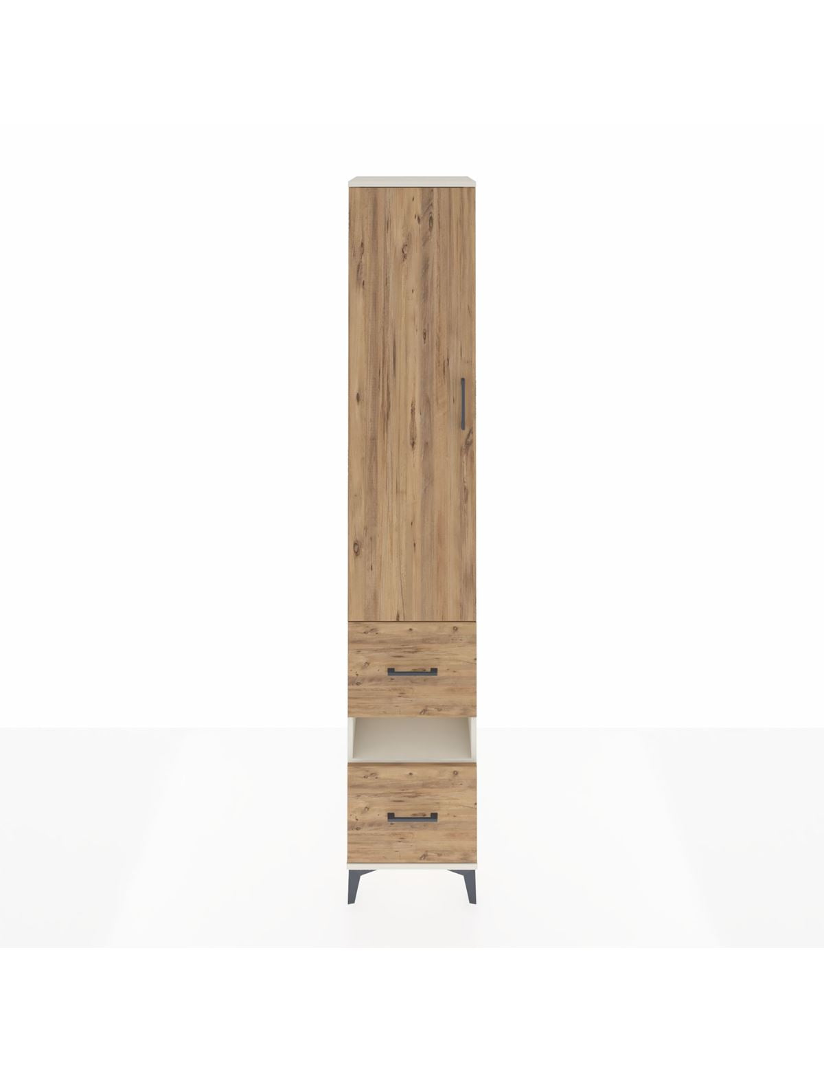 Hyperion Dolap 3 Raflı 2 Çekmeceli Tek Askılı 44x44x243 Aytaşı-Çam