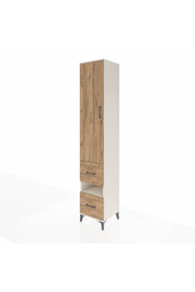 Hyperion Dolap 3 Raflı 2 Çekmeceli Tek Askılı 44x44x243 Aytaşı-Çam